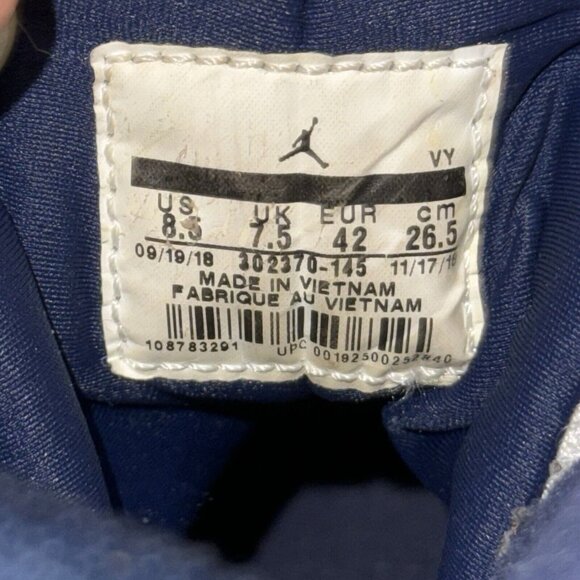 Nike Air Jordan 9‎ Retro UNC Pearl Blue Men's Size 8.5 302370-145 - Picture 16 of 16